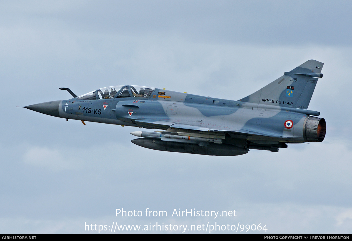 Aircraft Photo of 528 | Dassault Mirage 2000B | France - Air Force | AirHistory.net #99064