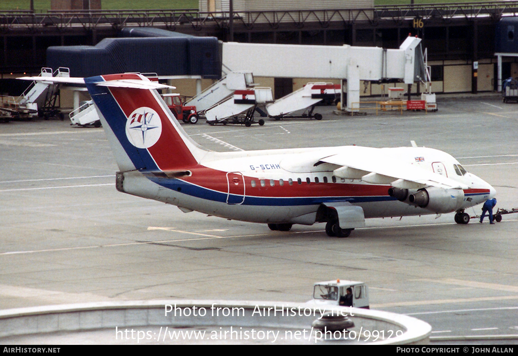 Aircraft Photo of G-SCHH | British Aerospace BAe-146-100 | Dan-Air London | AirHistory.net #99129