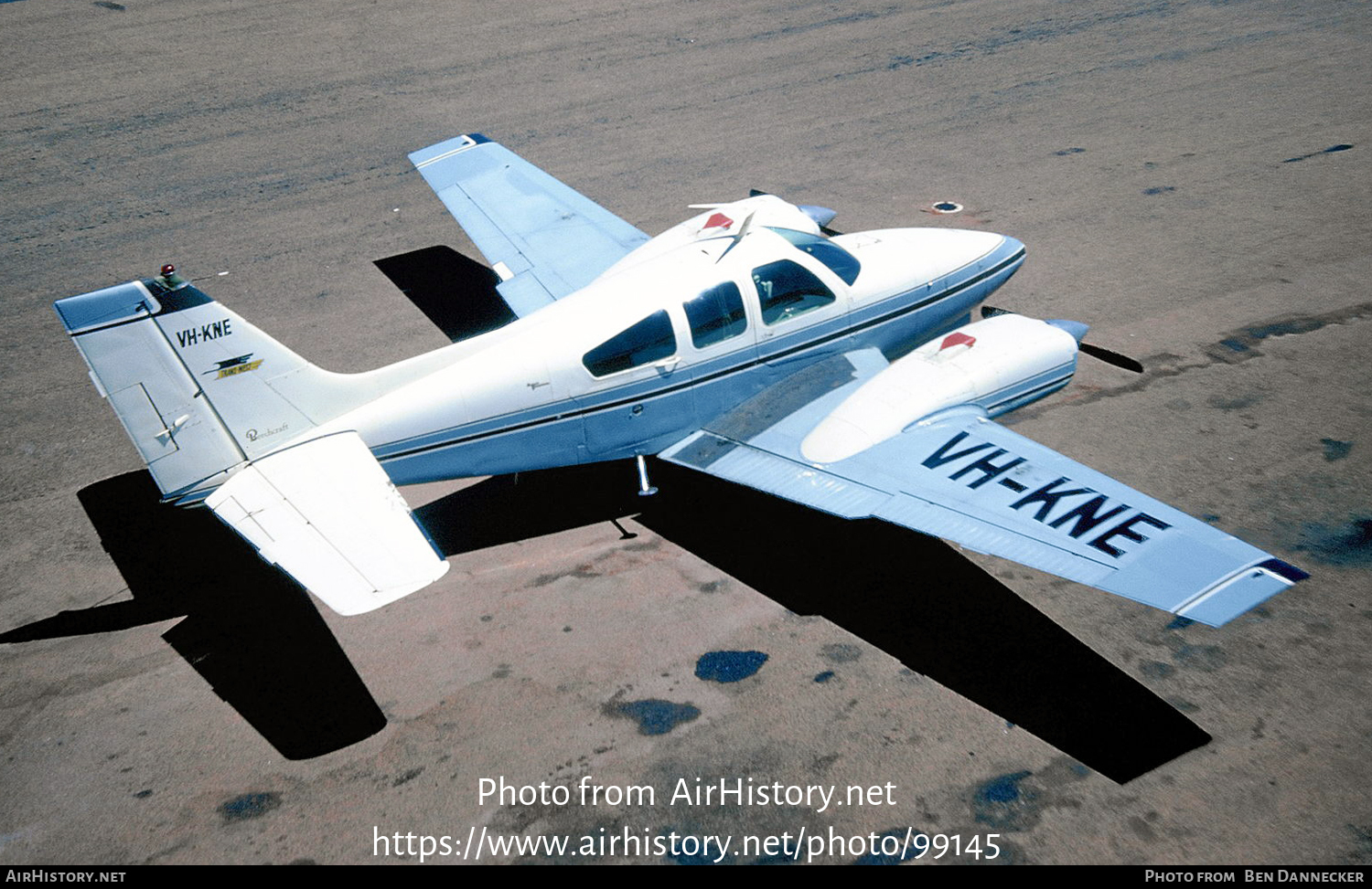 Aircraft Photo of VH-KNE | Beech D55 Baron | Trans West Airlines | AirHistory.net #99145