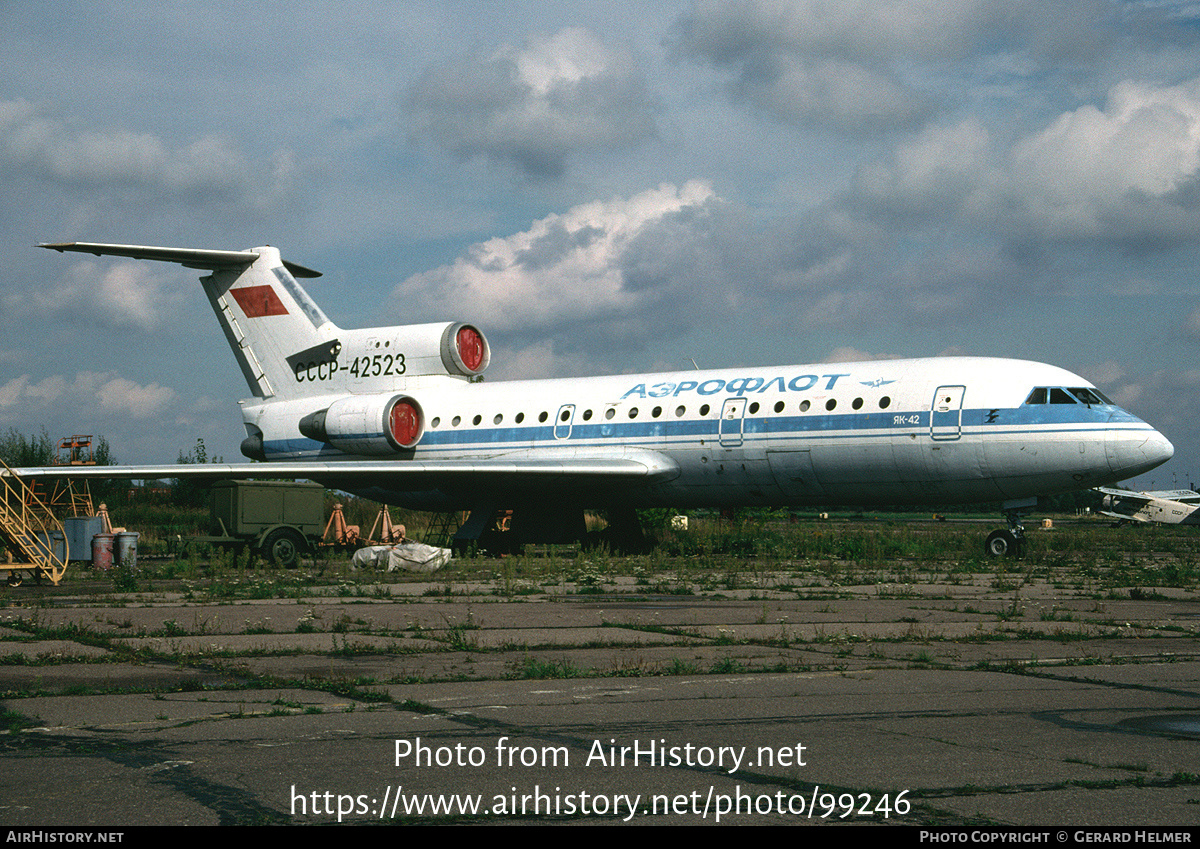 Aircraft Photo of CCCP-42523 | Yakovlev Yak-42 | Aeroflot | AirHistory.net #99246