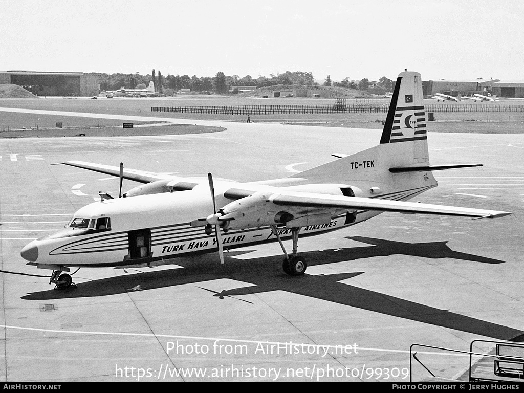 Aircraft Photo of TC-TEK | Fokker F27-100 Friendship | THY Türk Hava Yolları - Turkish Airlines | AirHistory.net #99309