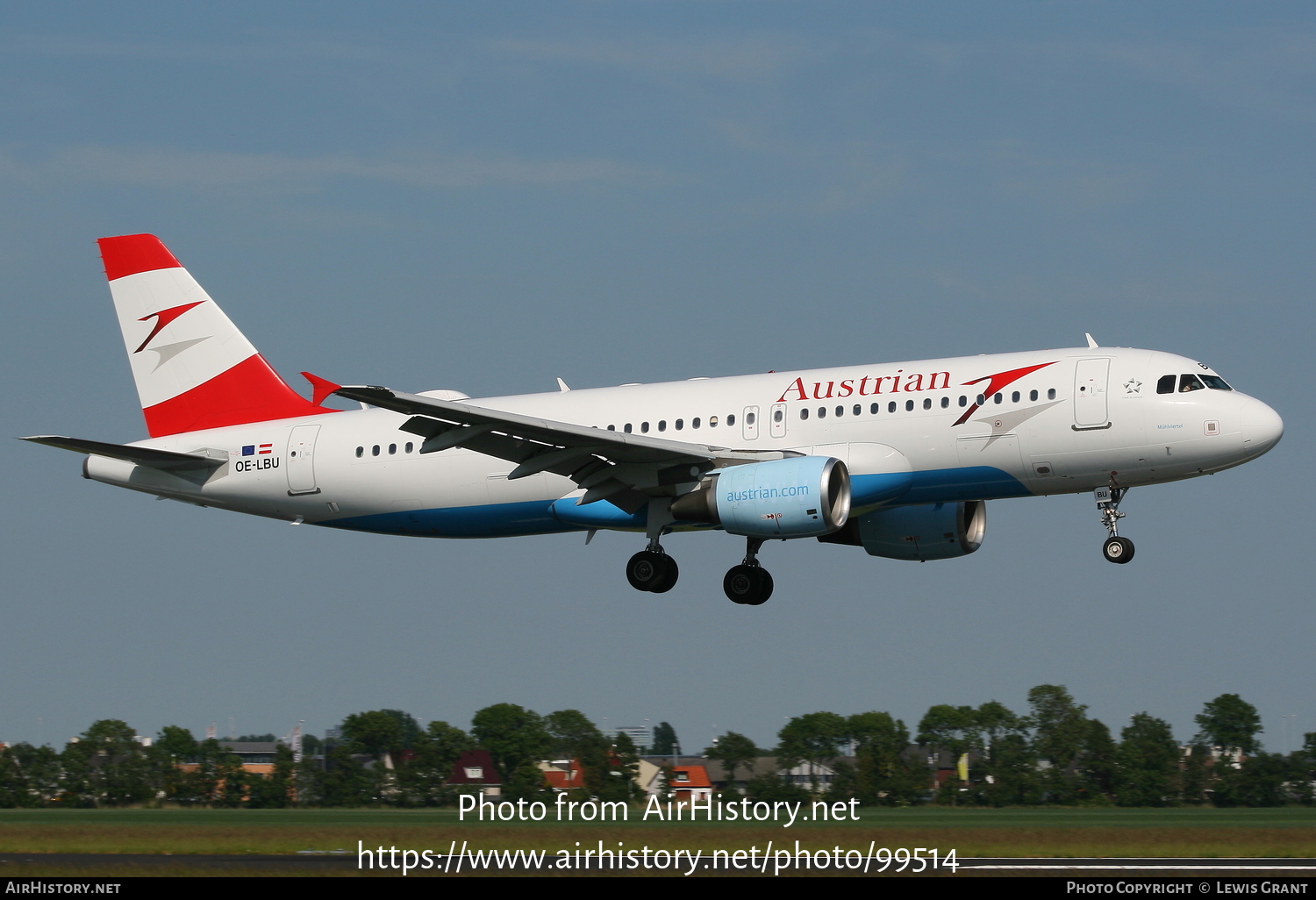 Aircraft Photo of OE-LBU | Airbus A320-214 | Austrian Airlines | AirHistory.net #99514