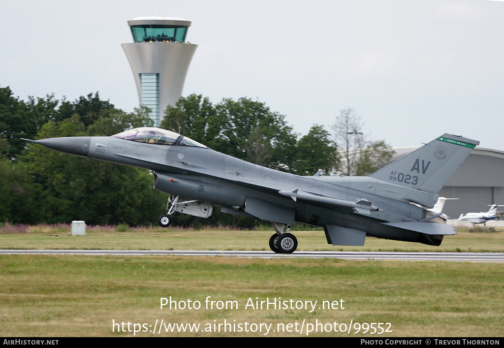 Aircraft Photo of 89-2023 / AF89-023 | General Dynamics F-16CM Fighting Falcon | USA - Air Force | AirHistory.net #99552