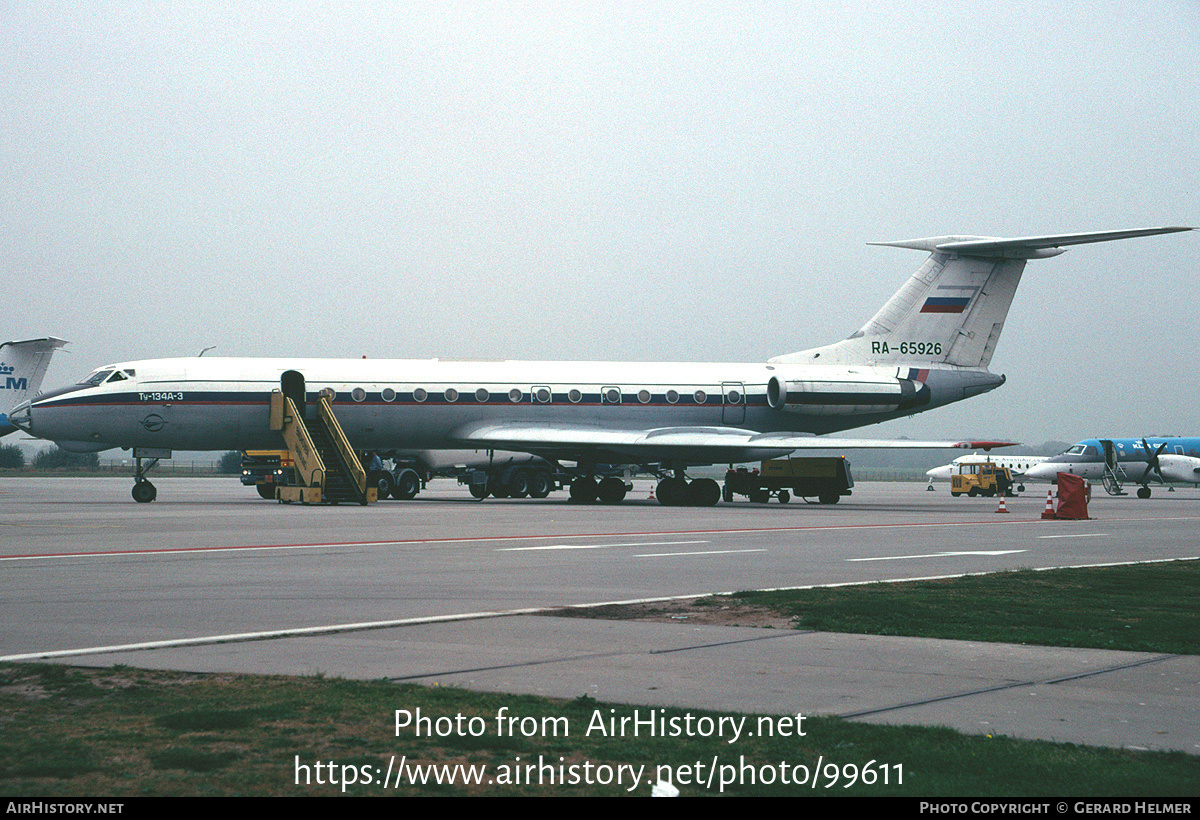 Aircraft Photo of RA-65926 | Tupolev Tu-134A-3 | AirHistory.net #99611