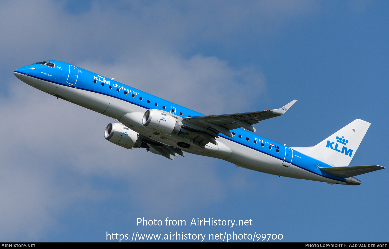 Aircraft Photo of PH-EXY | Embraer 190STD (ERJ-190-100STD) | KLM Cityhopper | AirHistory.net #99700