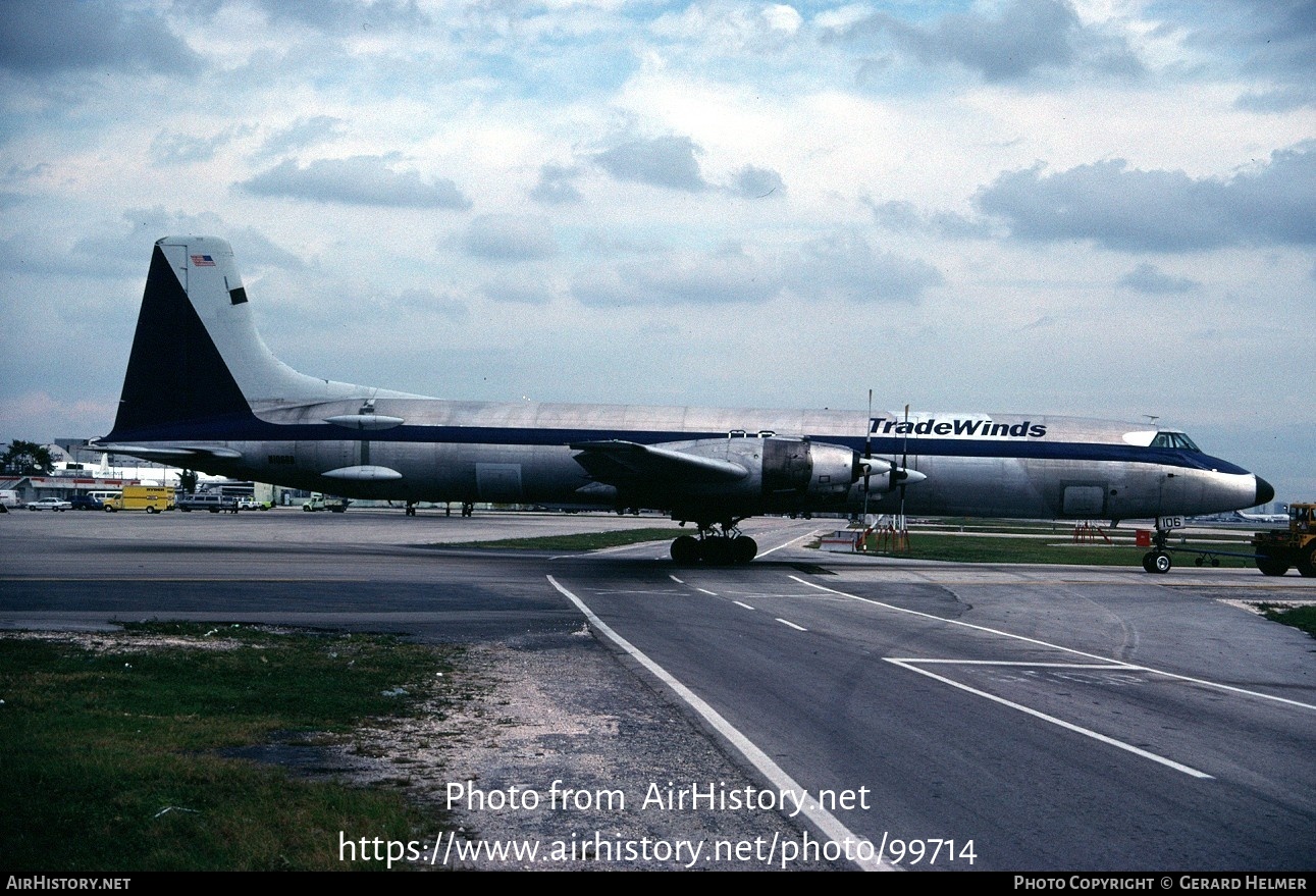 Aircraft Photo of N106BB | Canadair CL-44D4-2 | Tradewinds International Airlines | AirHistory.net #99714