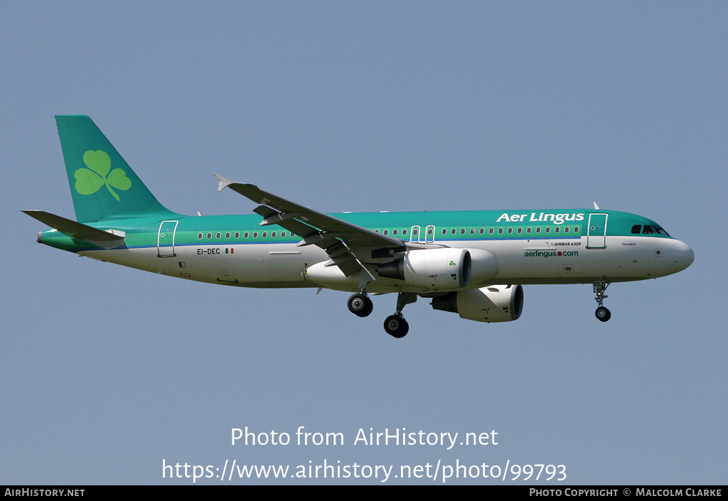 Aircraft Photo of EI-DEC | Airbus A320-214 | Aer Lingus | AirHistory.net #99793