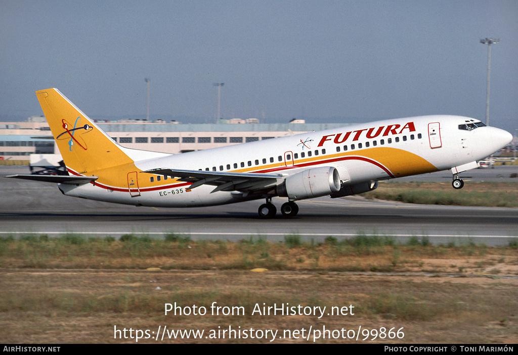 Aircraft Photo of EC-635 | Boeing 737-3Y0 | Futura International Airways | AirHistory.net #99866