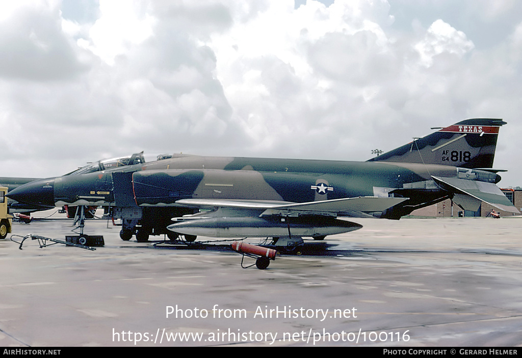 Aircraft Photo of 64-0818 / AF84-818 | McDonnell F-4C Phantom II | USA - Air Force | AirHistory.net #100116