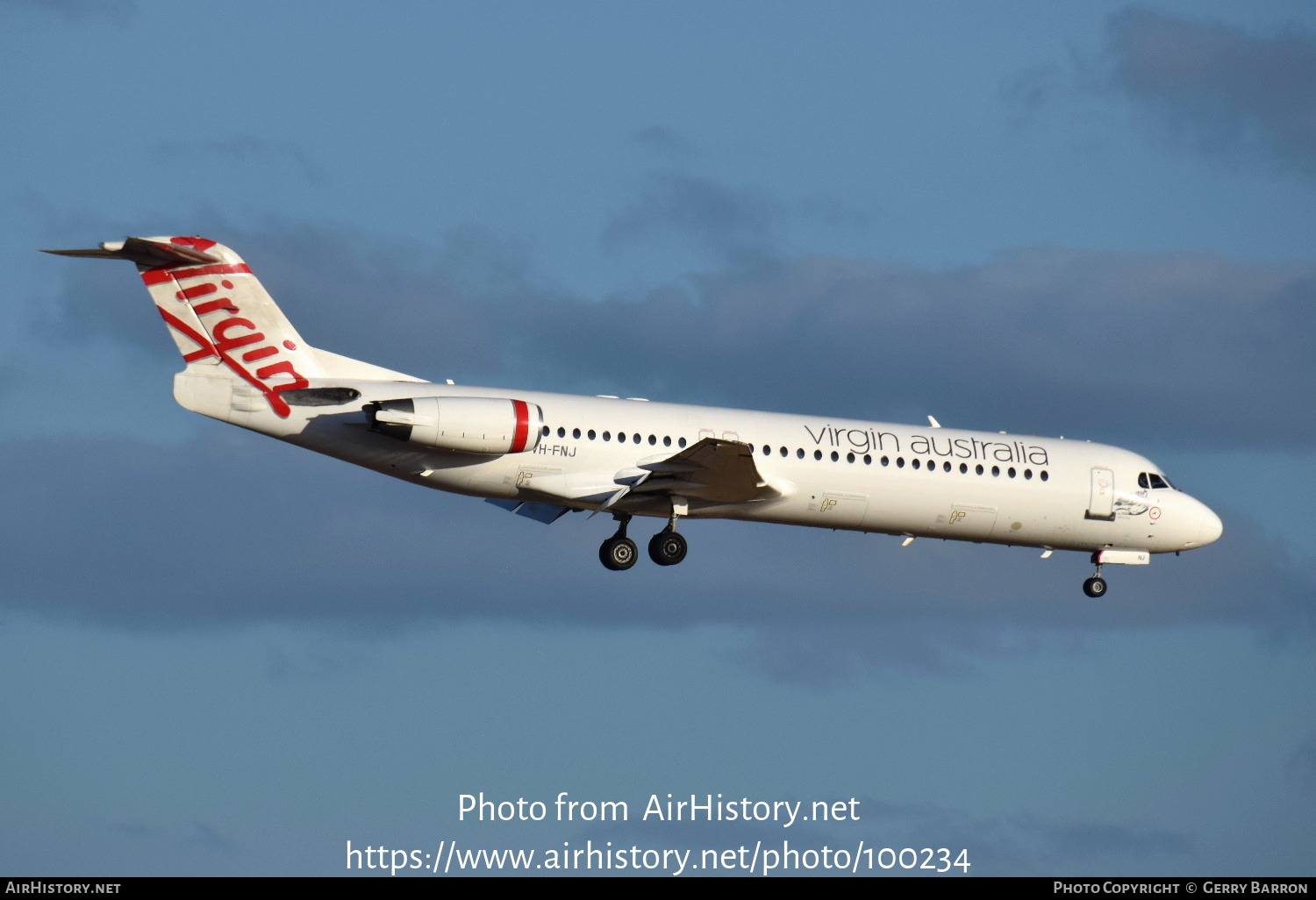 Aircraft Photo of VH-FNJ | Fokker 100 (F28-0100) | Virgin Australia Regional Airlines | AirHistory.net #100234