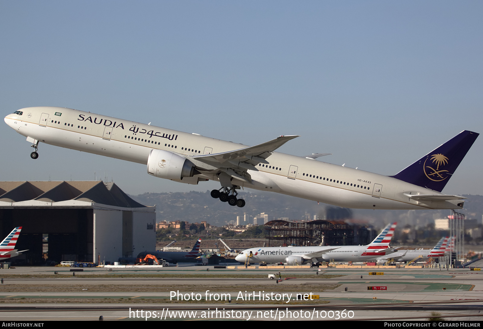 Aircraft Photo of HZ-AK43 | Boeing 777-300/ER | Saudia - Saudi Arabian Airlines | AirHistory.net #100360