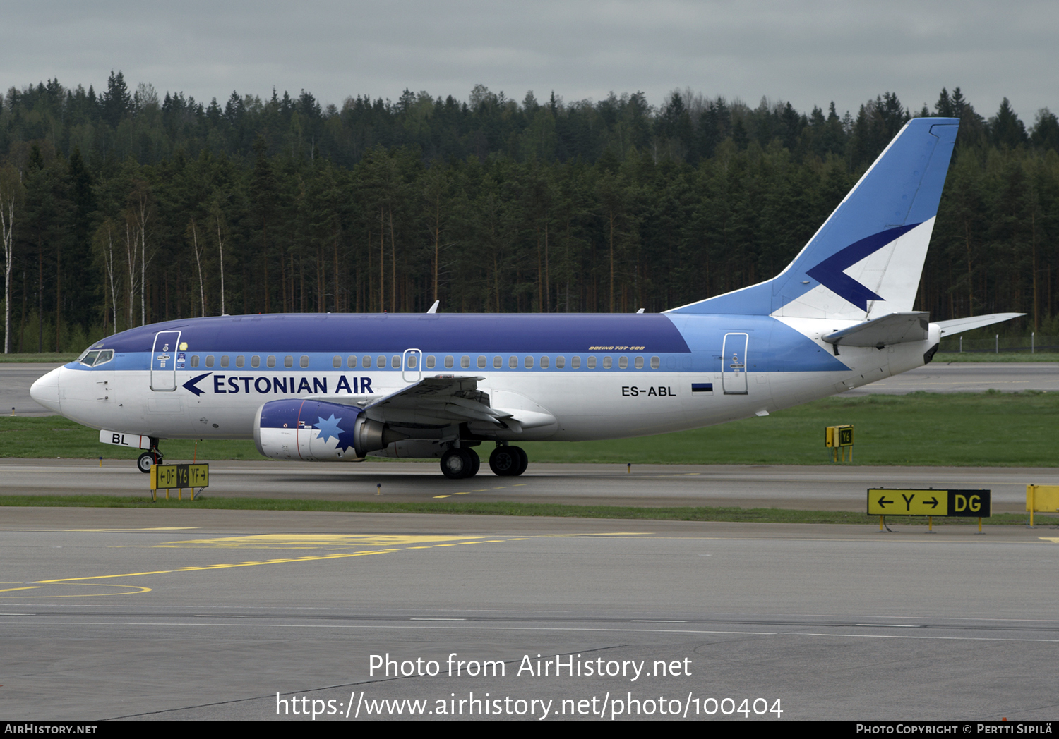 Aircraft Photo of ES-ABL | Boeing 737-5L9 | Estonian Air | AirHistory.net #100404