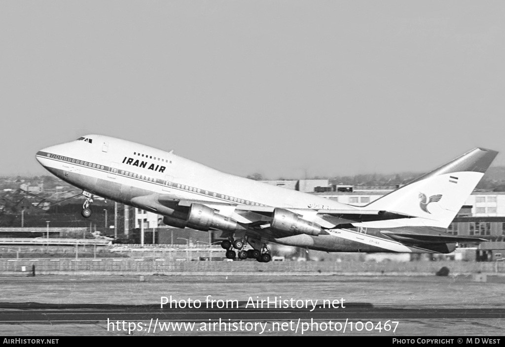 Aircraft Photo of EP-IAA | Boeing 747SP-86 | Iran Air | AirHistory.net #100467