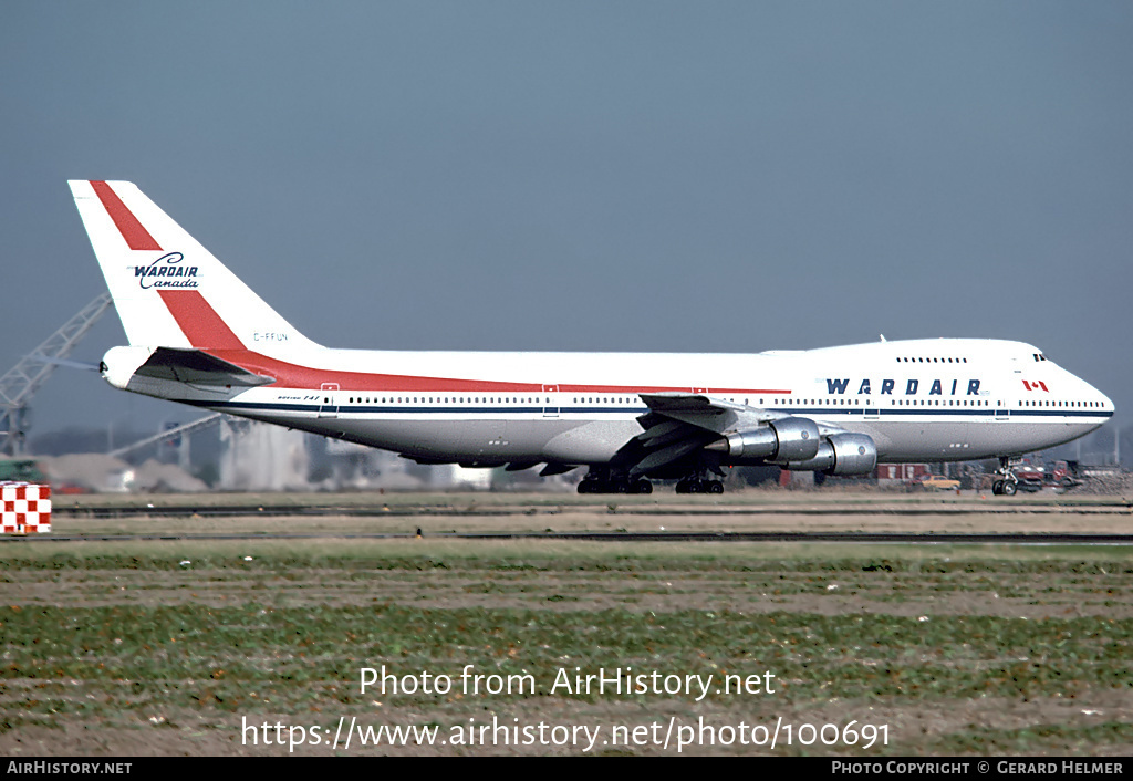 Aircraft Photo of C-FFUN | Boeing 747-1D1 | Wardair Canada | AirHistory.net #100691