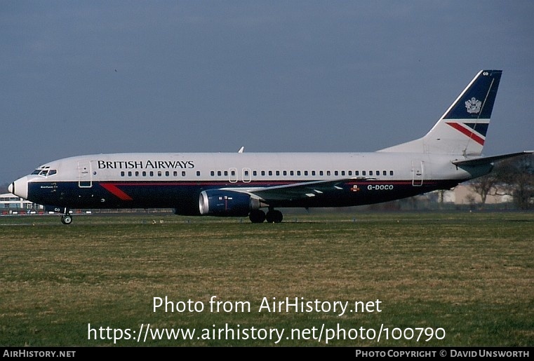 Aircraft Photo of G-DOCO | Boeing 737-436 | British Airways | AirHistory.net #100790