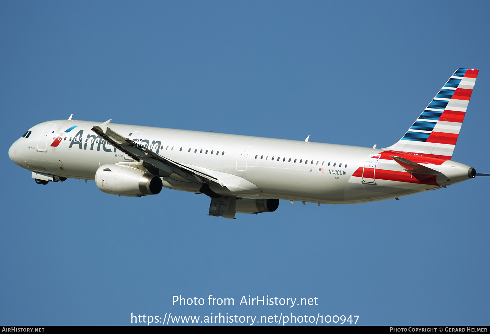 Aircraft Photo of N580UW | Airbus A321-231 | American Airlines | AirHistory.net #100947