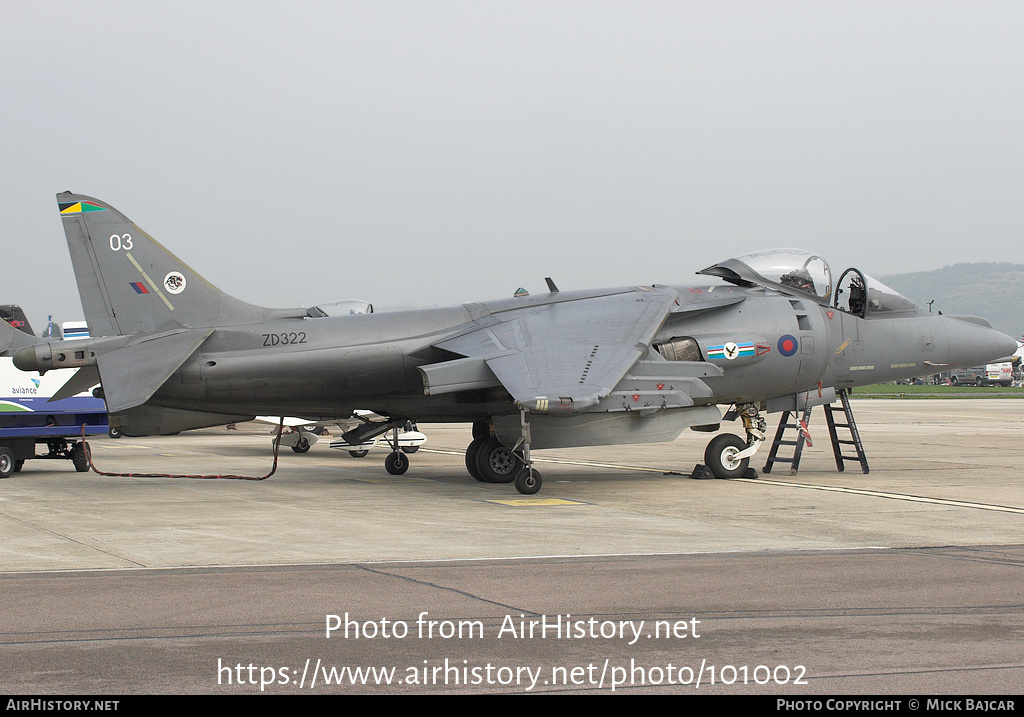 Aircraft Photo of ZD322 | British Aerospace Harrier GR7 | UK - Air Force | AirHistory.net #101002