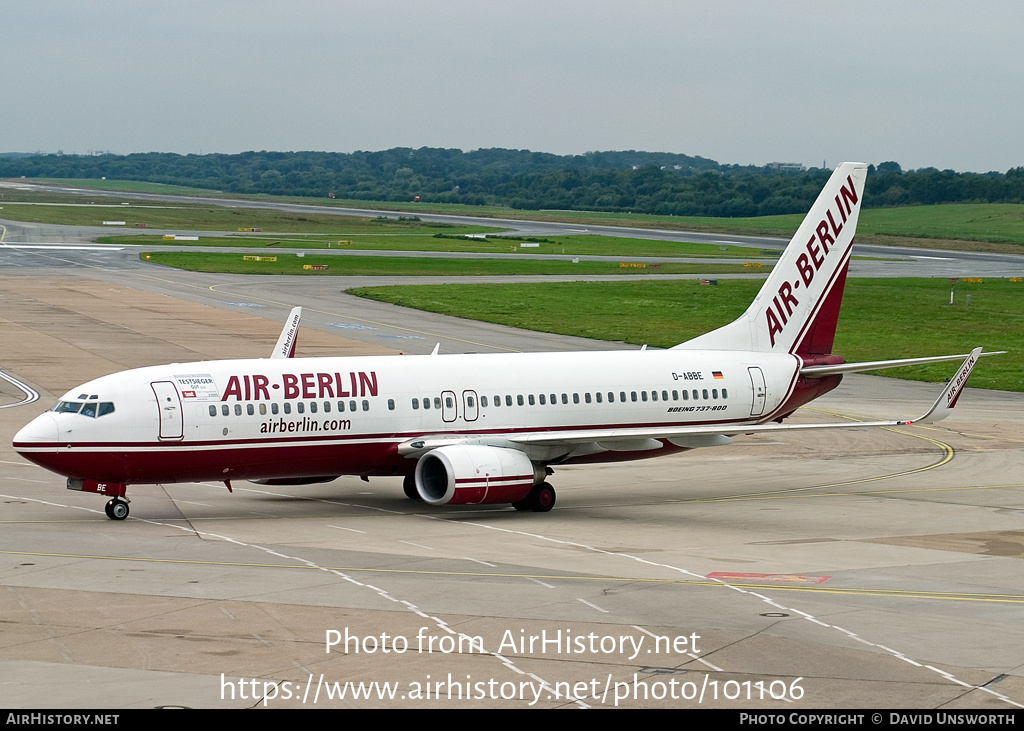 Aircraft Photo of D-ABBE | Boeing 737-86J | Air Berlin | AirHistory.net #101106