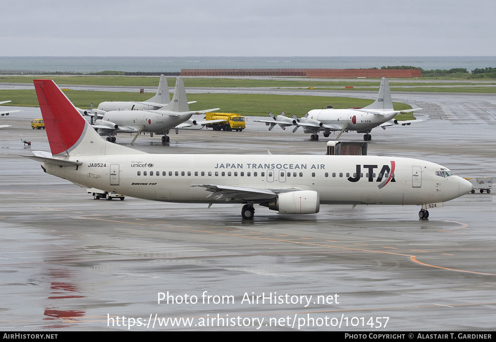 Aircraft Photo of JA8524 | Boeing 737-4Q3 | Japan TransOcean Air - JTA | AirHistory.net #101457