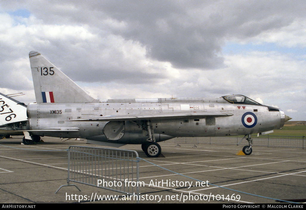 Aircraft Photo of XM135 | English Electric Lightning F1A | UK - Air Force | AirHistory.net #101469