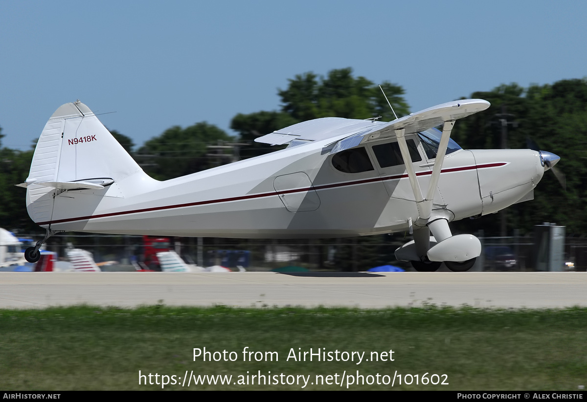 Aircraft Photo of N9418K | Stinson 108-2 | AirHistory.net #101602