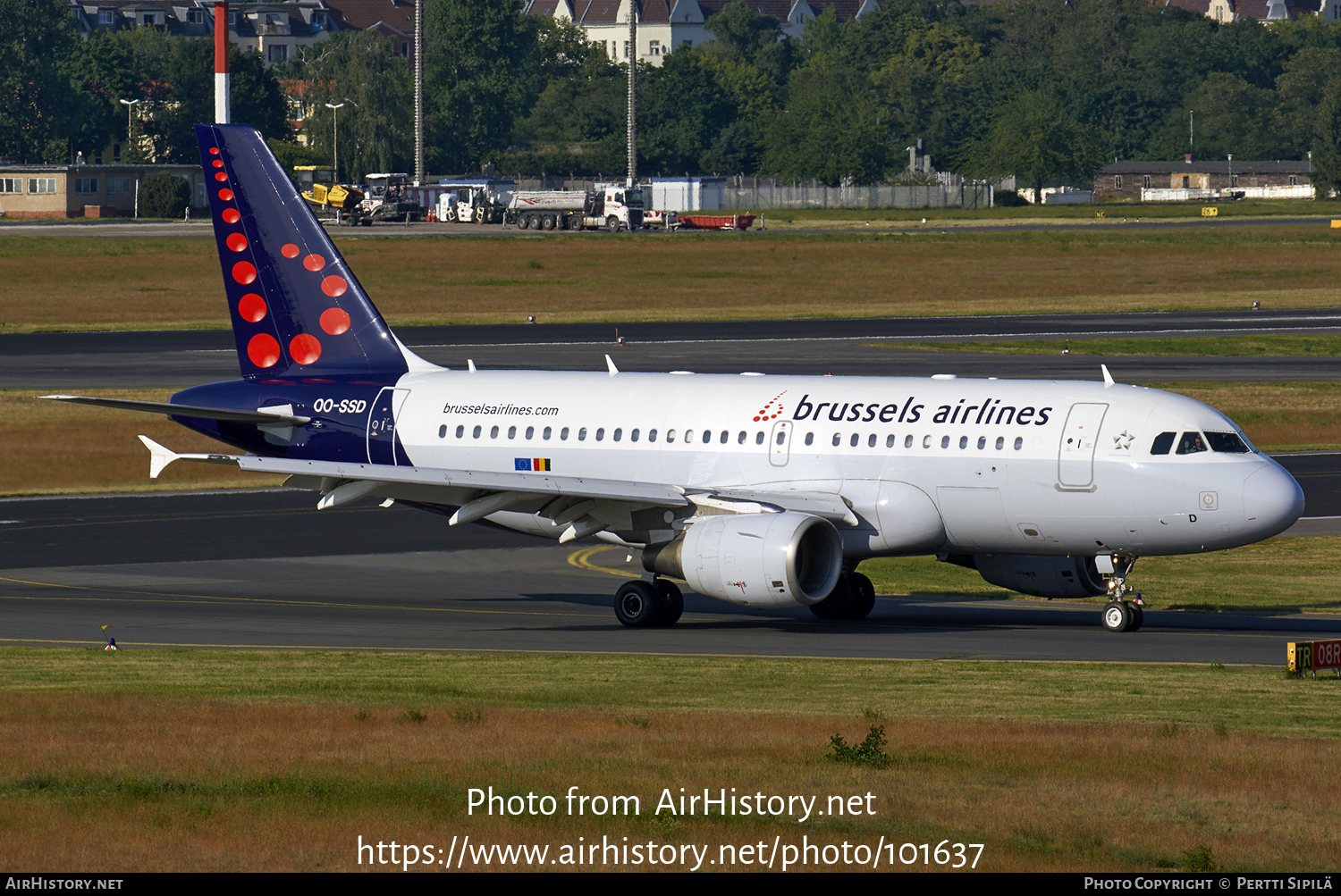 Aircraft Photo of OO-SSD | Airbus A319-112 | Brussels Airlines | AirHistory.net #101637