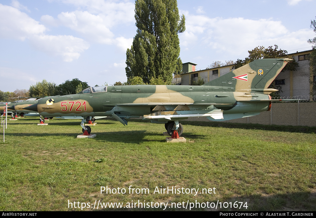 Aircraft Photo of 5721 | Mikoyan-Gurevich MiG-21bis SAU | Hungary - Air Force | AirHistory.net #101674