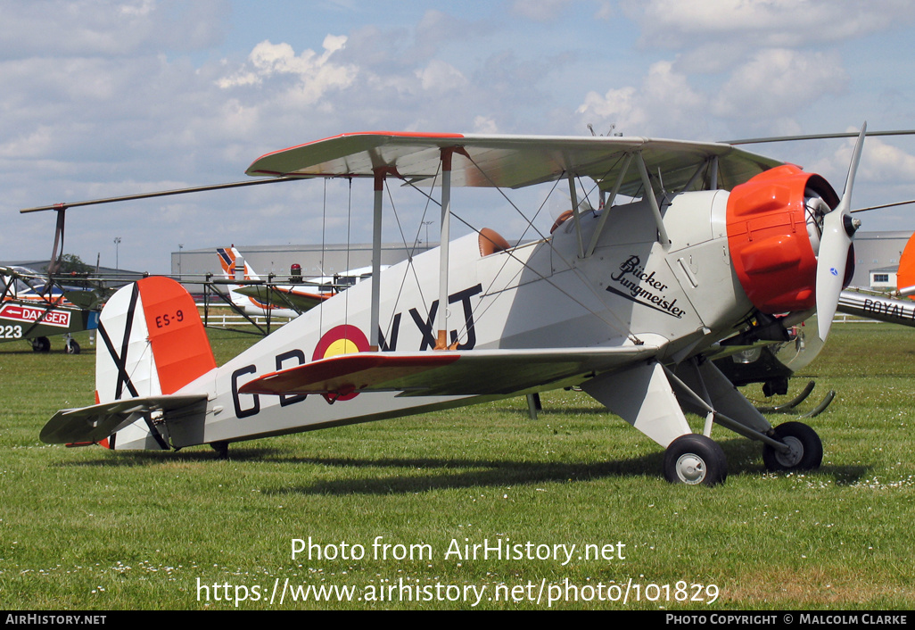 Aircraft Photo of G-BVXJ / ES-9 | Bücker Bü 133C Jungmeister | Spain - Air Force | AirHistory.net #101829