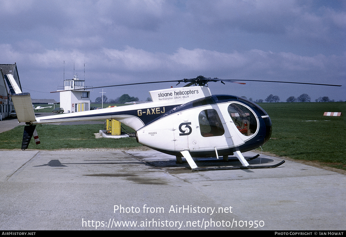 Aircraft Photo of G-AXEJ | Hughes 500C (369HS) | Sloane Helicopters | AirHistory.net #101950