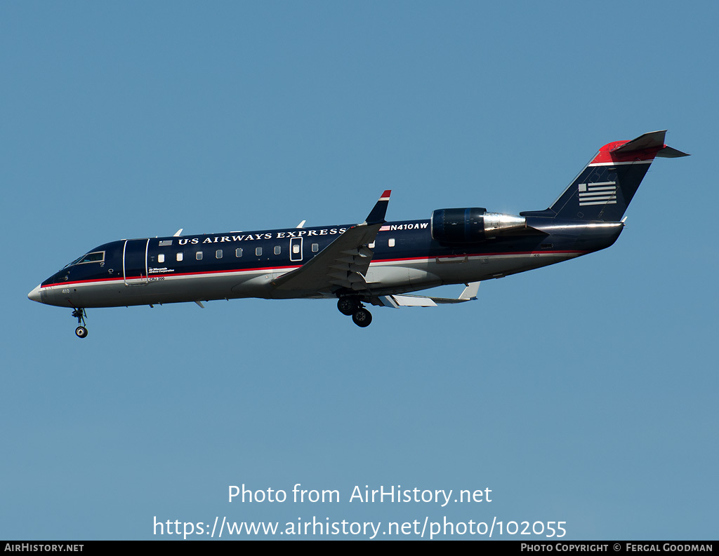 Aircraft Photo of N410AW | Bombardier CRJ-200LR (CL-600-2B19) | US Airways Express | AirHistory.net #102055