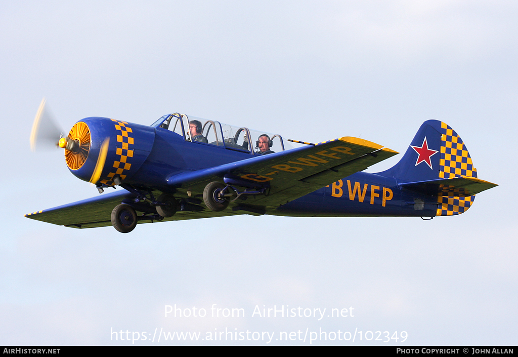 Aircraft Photo of G-BWFP | Yakovlev Yak-52 | AirHistory.net #102349