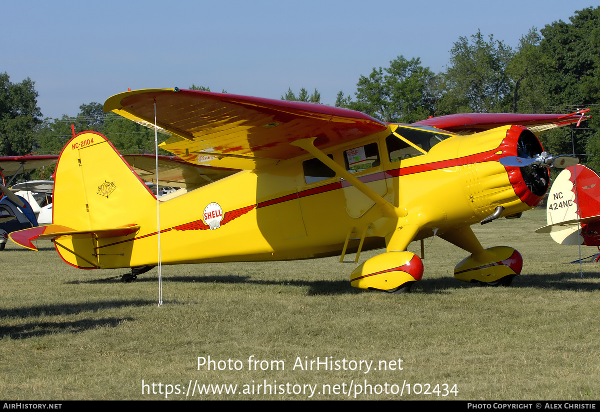 Aircraft Photo of N21104 / NC21104 | Stinson SR-10J Reliant | AirHistory.net #102434