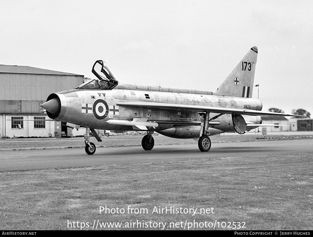 Aircraft Photo of XM173 | English Electric Lightning F1A | UK - Air Force | AirHistory.net #102532