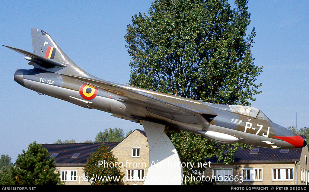 Aircraft Photo of ID123 | Hawker Hunter F4 | Belgium - Air Force | AirHistory.net #102663