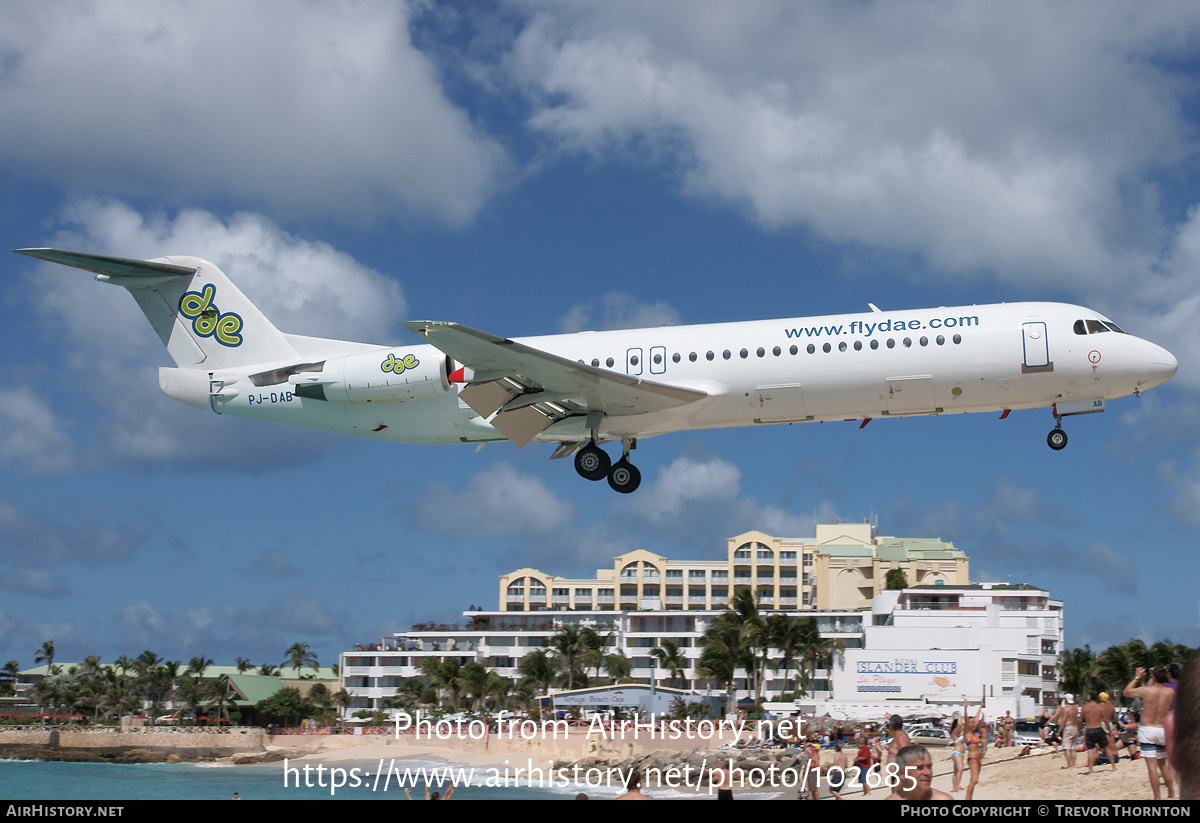 Aircraft Photo of PJ-DAB | Fokker 100 (F28-0100) | DAE - Dutch Antilles Express | AirHistory.net #102685