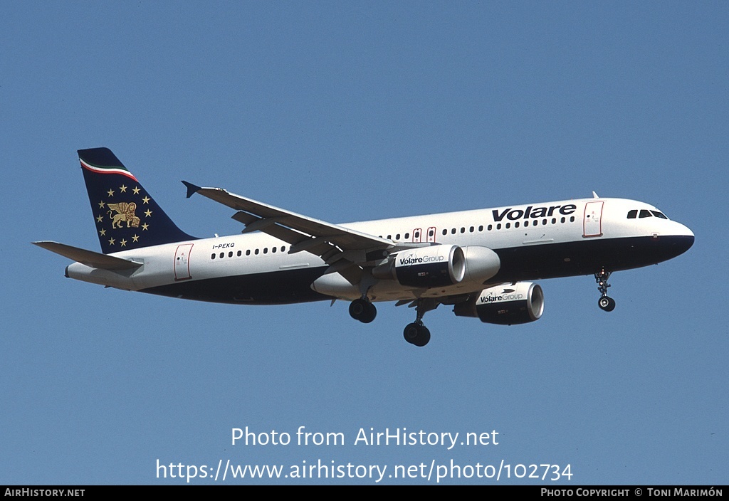 Aircraft Photo of I-PEKQ | Airbus A320-214 | Volare Airlines | AirHistory.net #102734