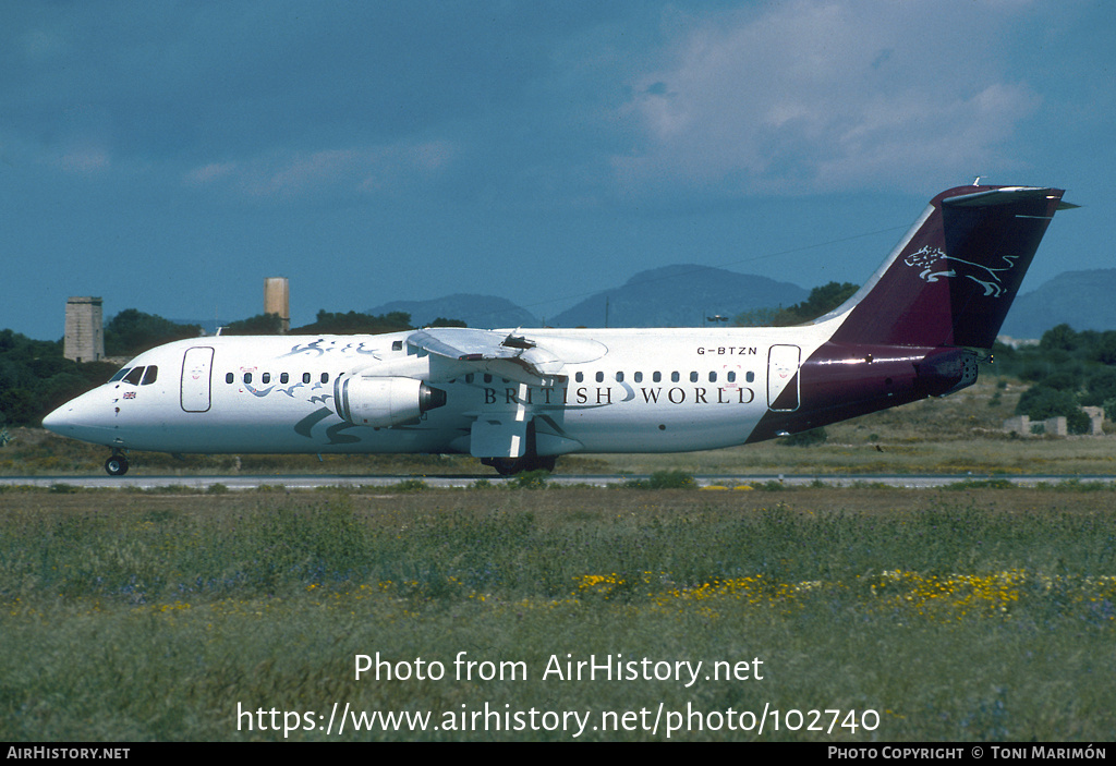 Aircraft Photo of G-BTZN | British Aerospace BAe-146-300 | British World Airlines | AirHistory.net #102740