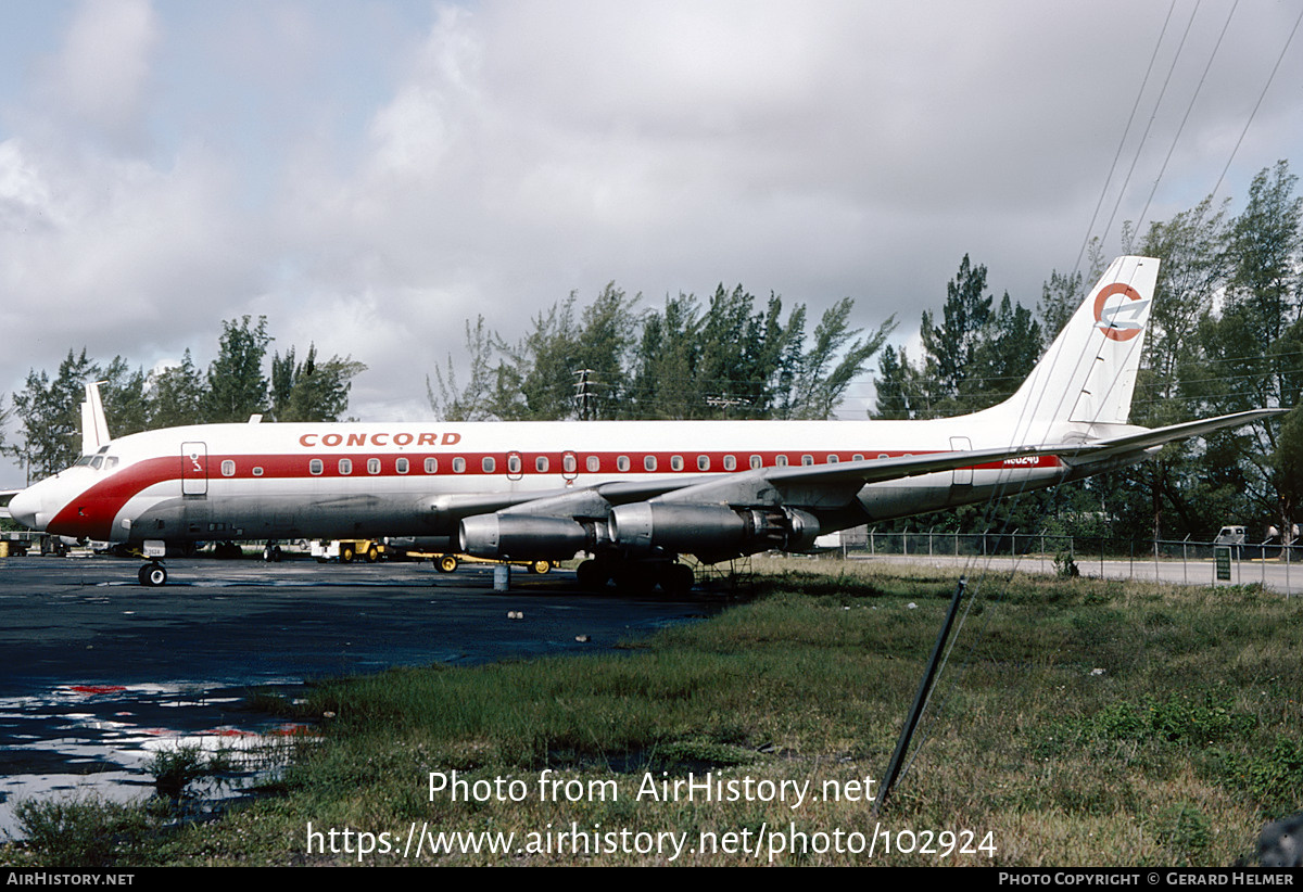 Aircraft Photo of N8024U | Douglas DC-8-21 | Concord International Airlines | AirHistory.net #102924