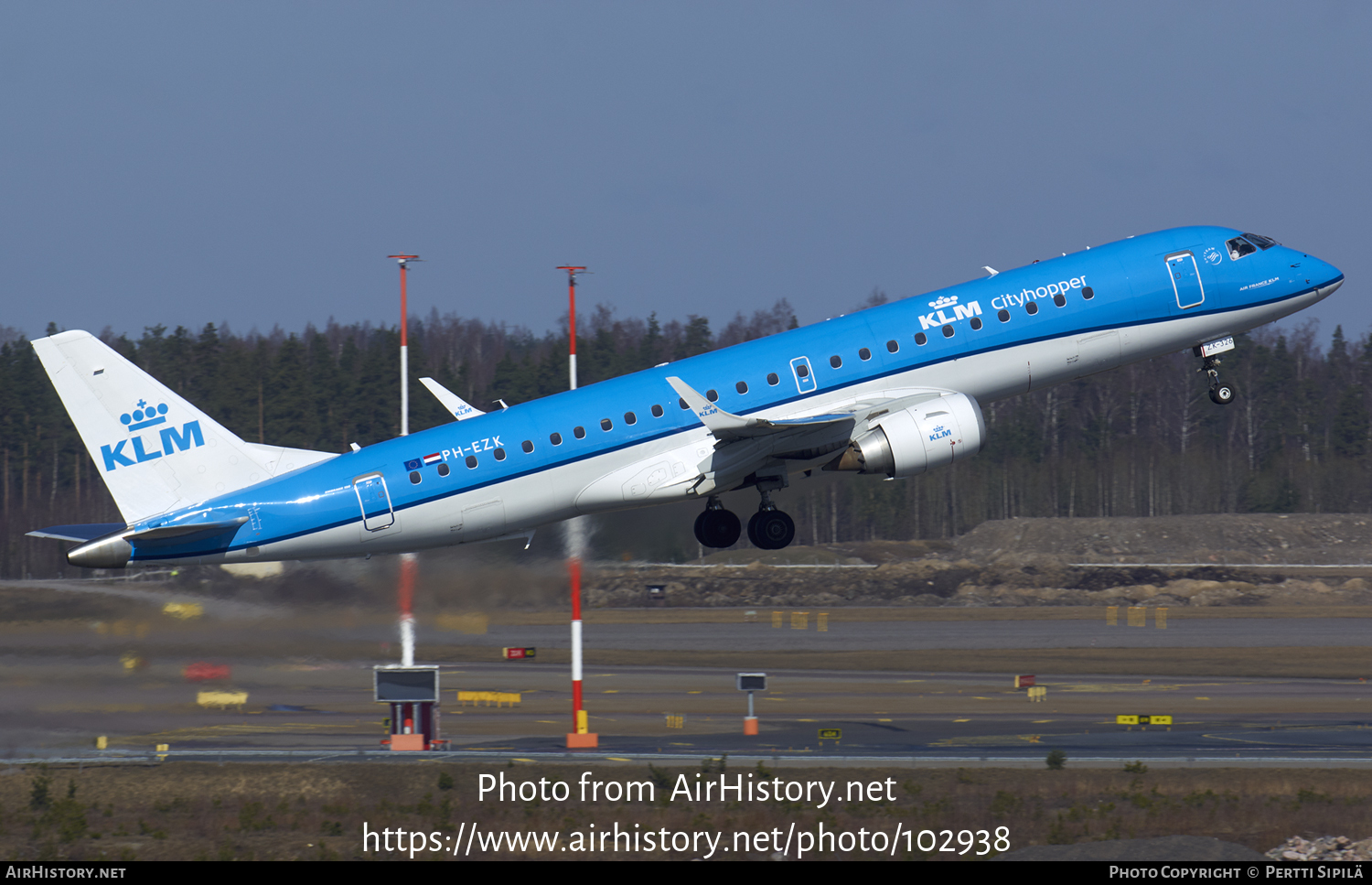 Aircraft Photo of PH-EZK | Embraer 190STD (ERJ-190-100STD) | KLM Cityhopper | AirHistory.net #102938