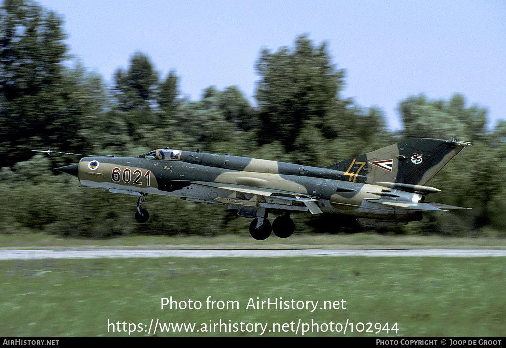 Aircraft Photo of 6021 | Mikoyan-Gurevich MiG-21bis | Hungary - Air Force | AirHistory.net #102944