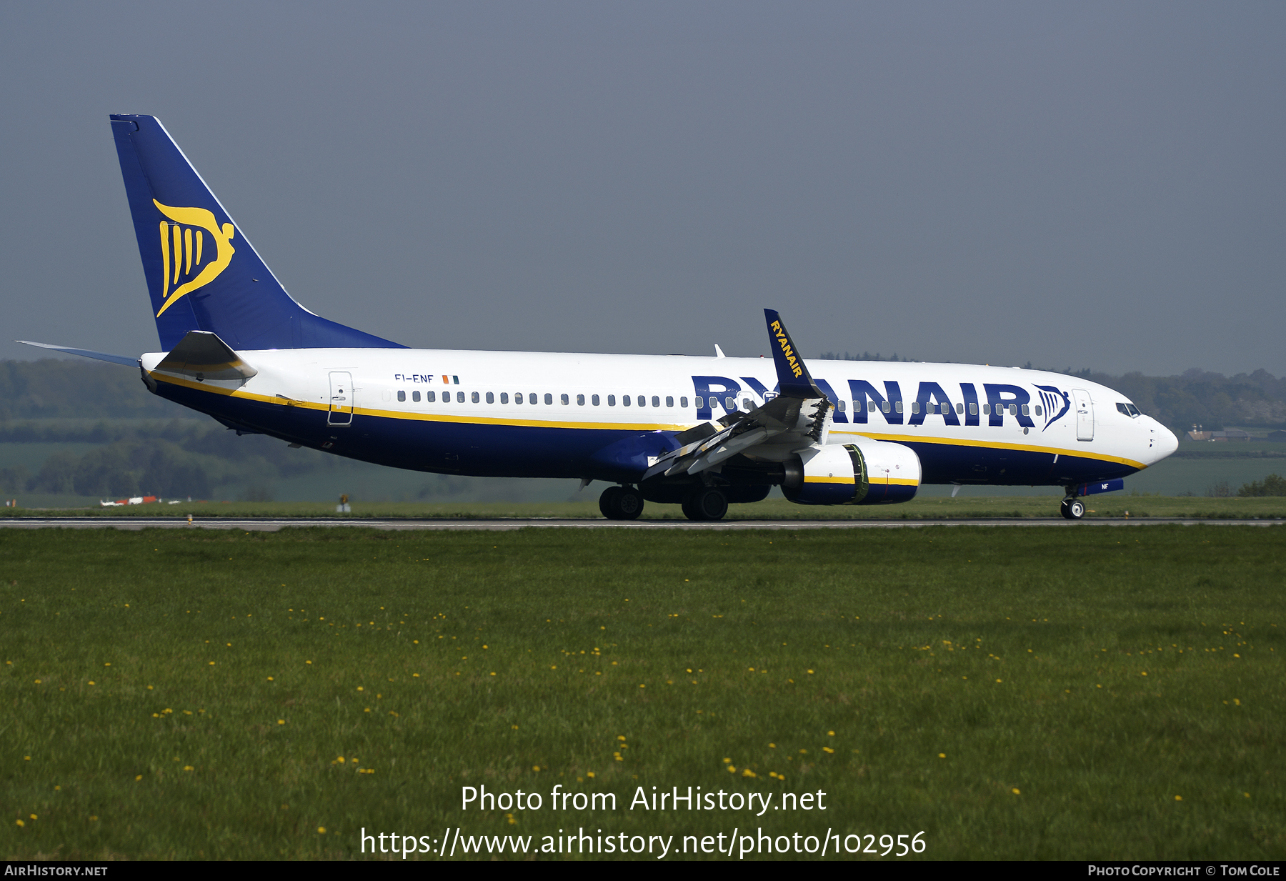 Aircraft Photo of EI-ENF | Boeing 737-8AS | Ryanair | AirHistory.net #102956