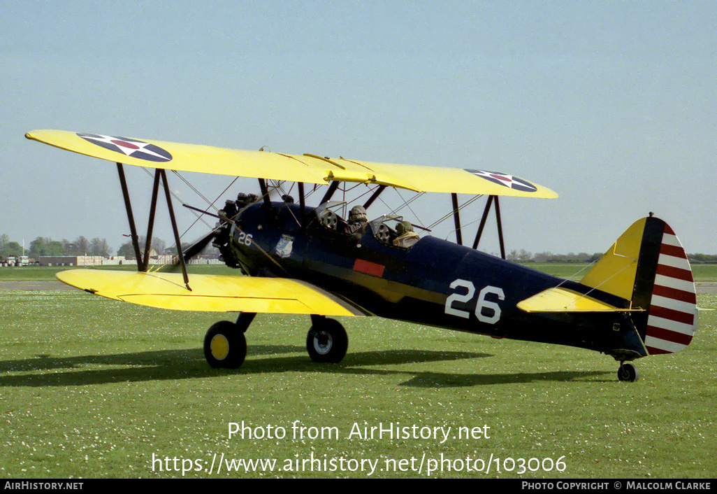 Aircraft Photo of G-BAVO | Boeing PT-17 Kaydet (A75N1) | USA - Army | AirHistory.net #103006