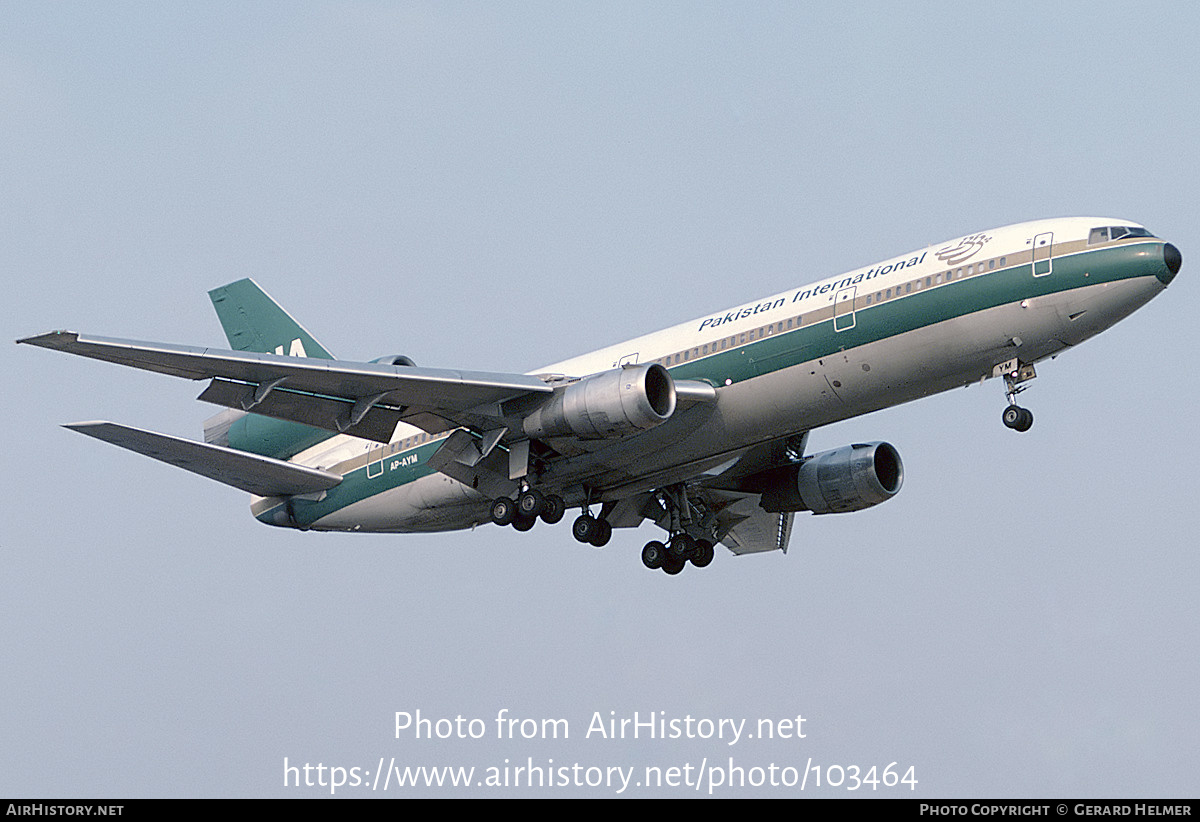 Aircraft Photo of AP-AYM | McDonnell Douglas DC-10-30 | Pakistan International Airlines - PIA | AirHistory.net #103464