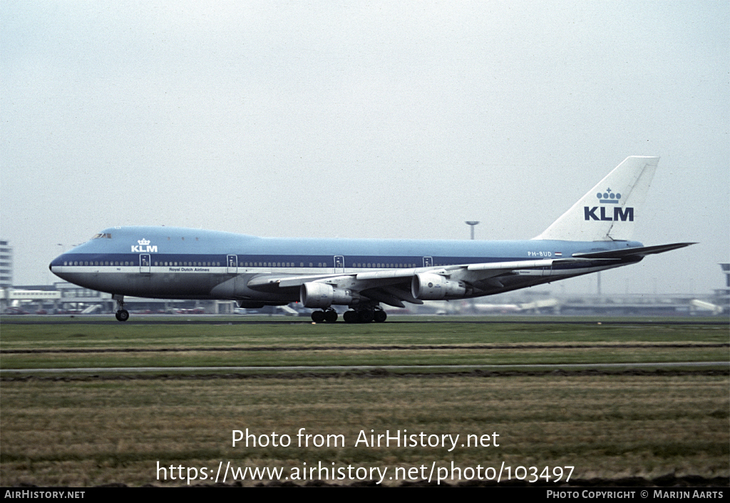 Aircraft Photo of PH-BUD | Boeing 747-206B | KLM - Royal Dutch Airlines | AirHistory.net #103497