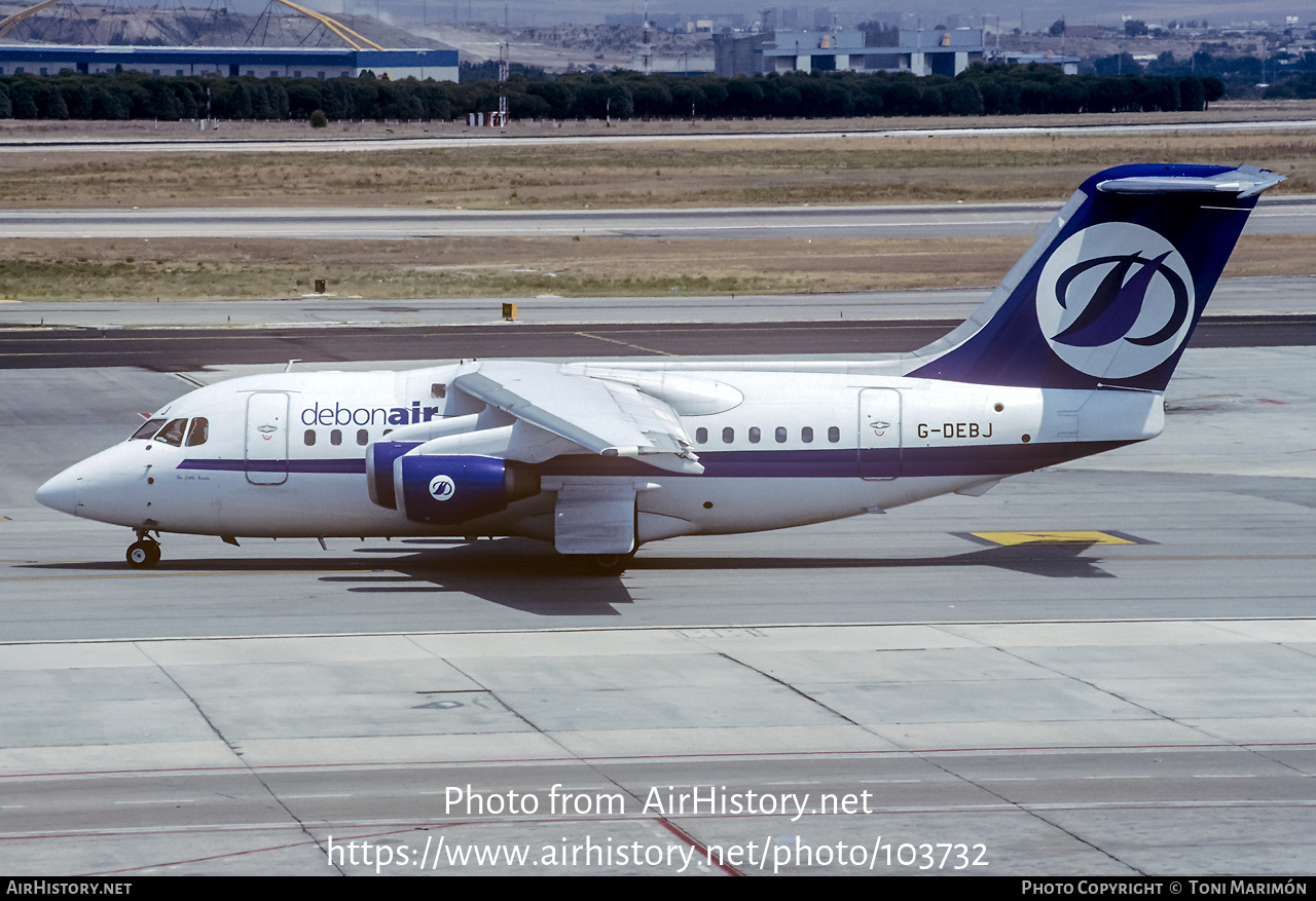 Aircraft Photo of G-DEBJ | British Aerospace BAe-146-100 | Debonair Airways | AirHistory.net #103732