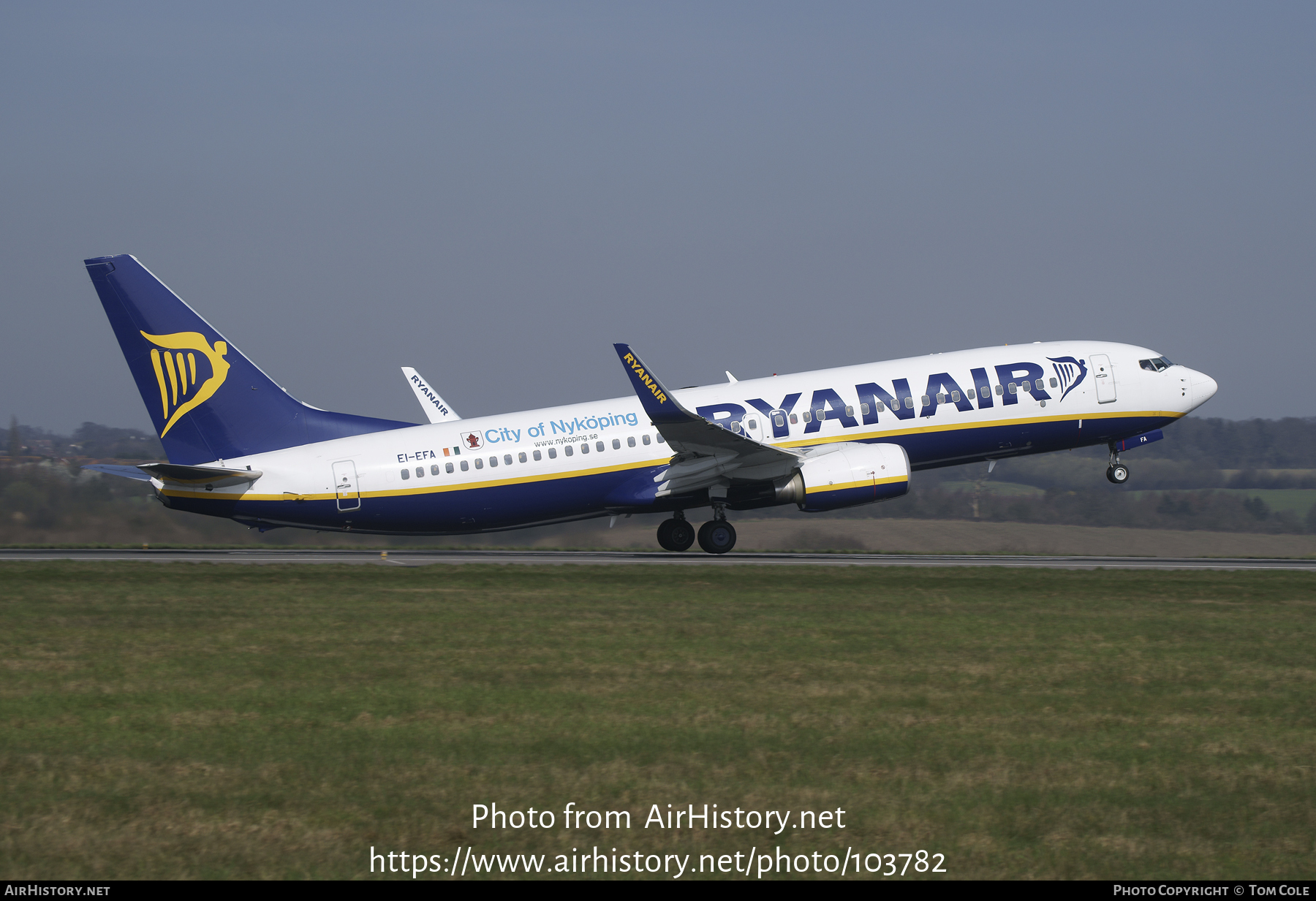 Aircraft Photo of EI-EFA | Boeing 737-8AS | Ryanair | AirHistory.net #103782