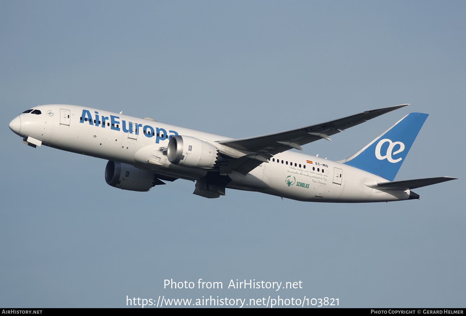 Aircraft Photo of EC-MIG | Boeing 787-8 Dreamliner | Air Europa | AirHistory.net #103821