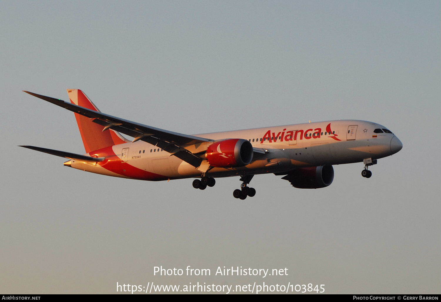 Aircraft Photo of N793AV | Boeing 787-8 Dreamliner | Avianca | AirHistory.net #103845