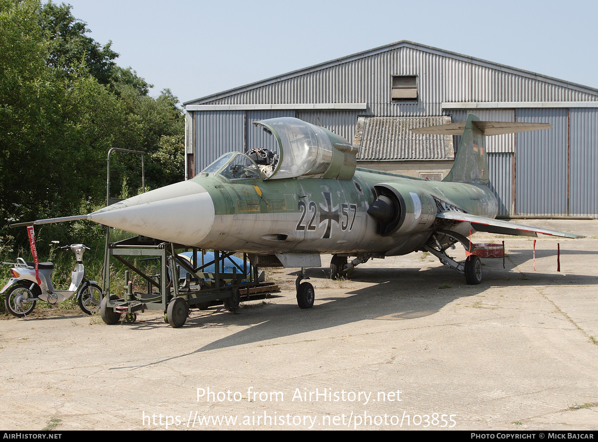 Aircraft Photo of 2257 | Lockheed F-104G Starfighter | Germany - Air Force | AirHistory.net #103855