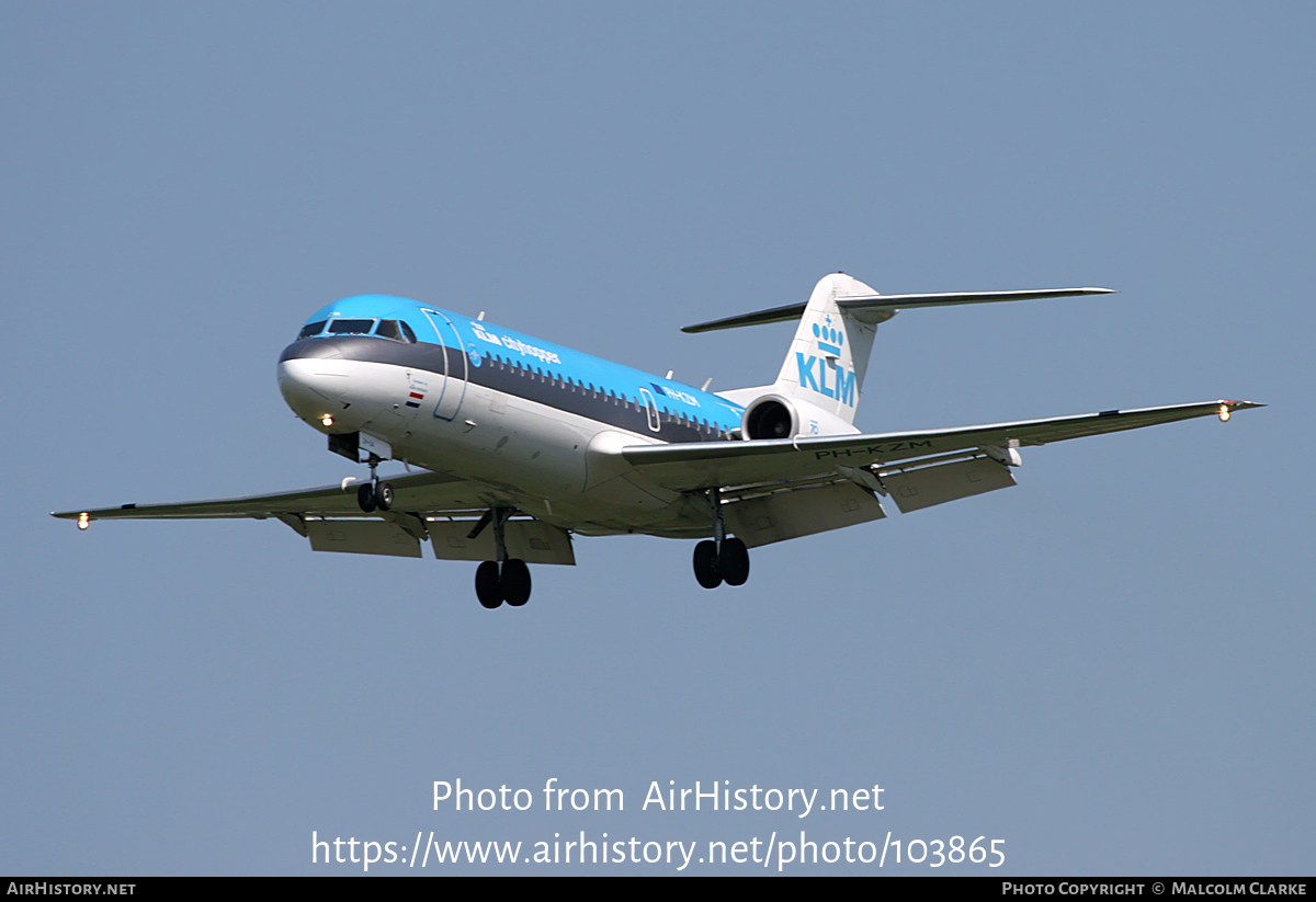 Aircraft Photo of PH-KZM | Fokker 70 (F28-0070) | KLM Cityhopper | AirHistory.net #103865